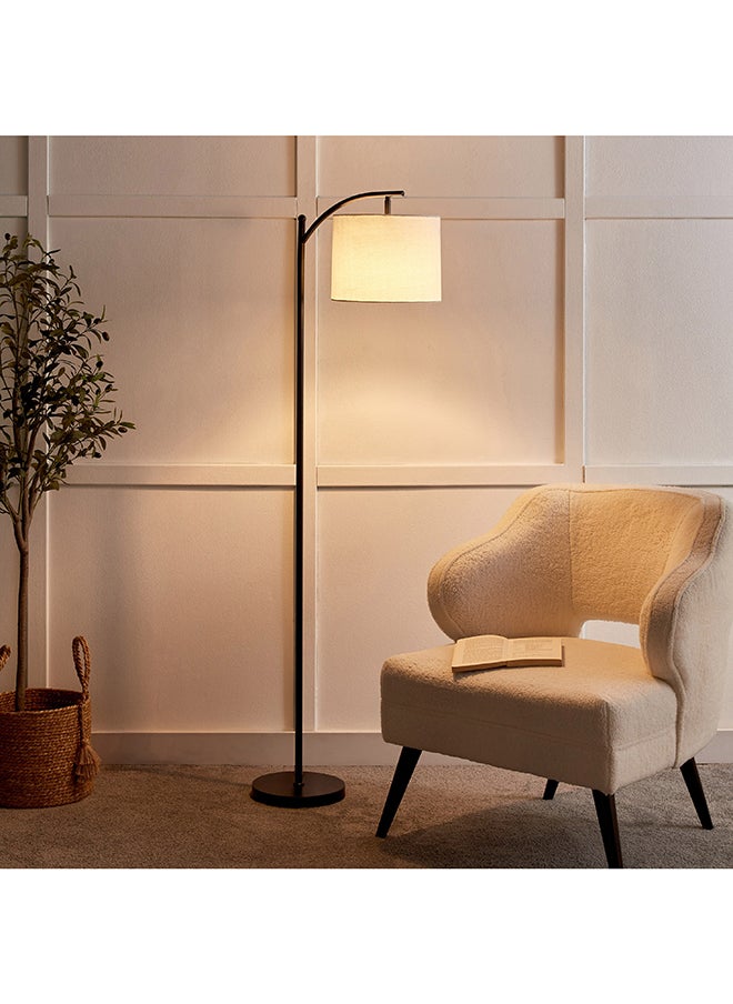 Omega Metal Floor Lamp with Linen Shade 25 x 155 x 25 cm