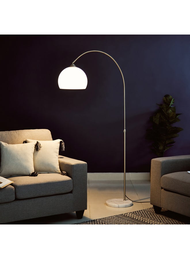 Stylish And Durable Modern Designed Omega Arc Floor Lamp 40 W Chrome 210cm