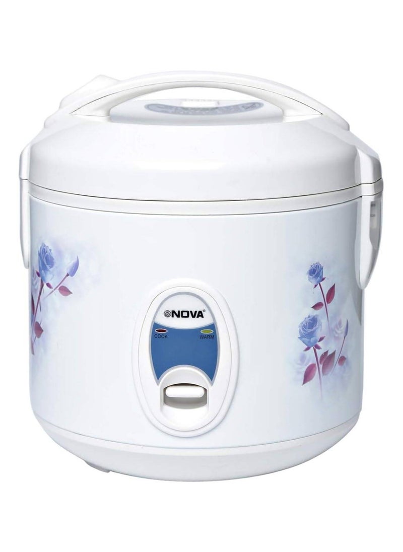 Nova 1 Liter Deluxe Rice Cooker With Steamer, White, NRC979CT1