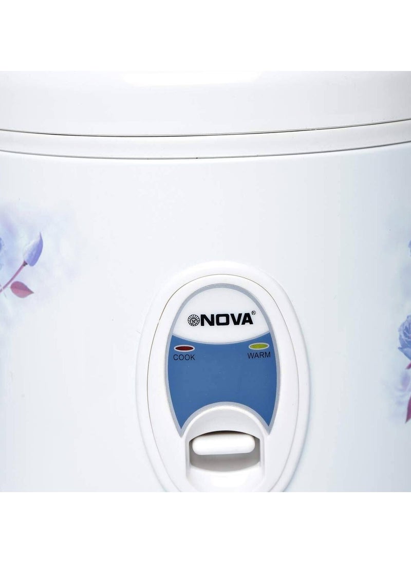 Nova 1 Liter Deluxe Rice Cooker With Steamer, White, NRC979CT1