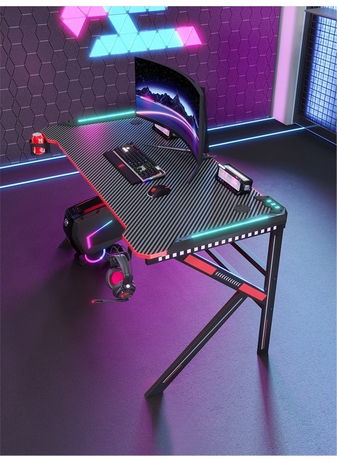 Ergonomic Gaming and Computer Desk with LED Lights 120 CM