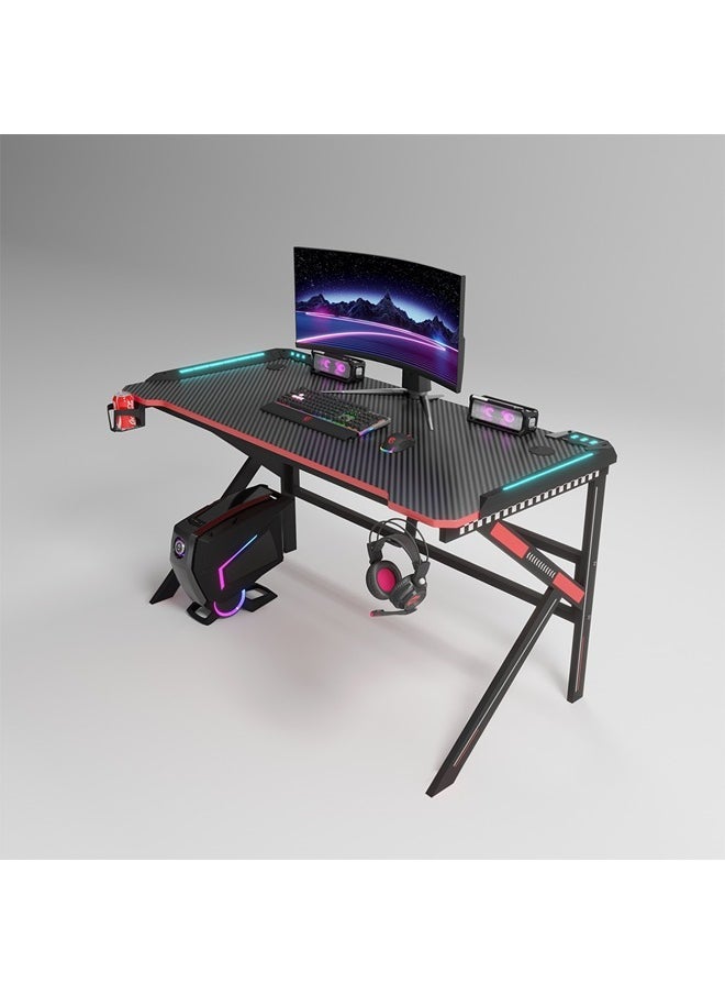 Ergonomic Gaming and Computer Desk with LED Lights 120 CM