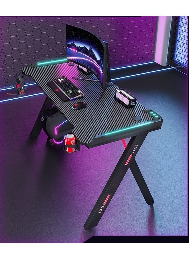 Ergonomic Gaming and Computer Desk with LED Lights 120 CM