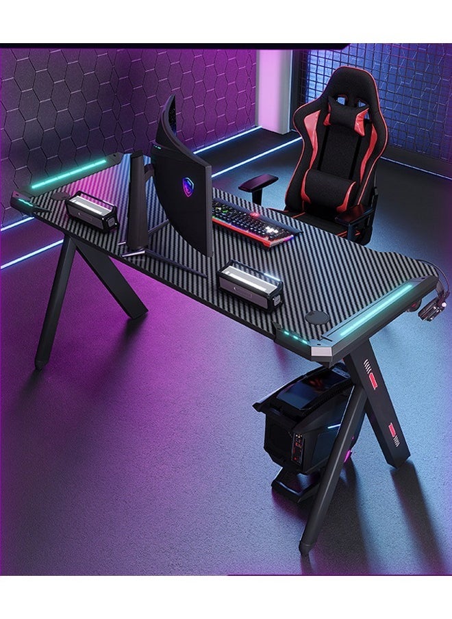 Ergonomic Gaming and Computer Desk with LED Lights 120 CM