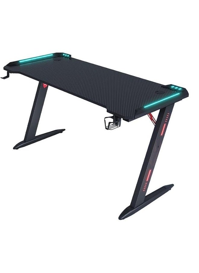 Ergonomic Gaming and Computer Desk with LED Lights 120 CM