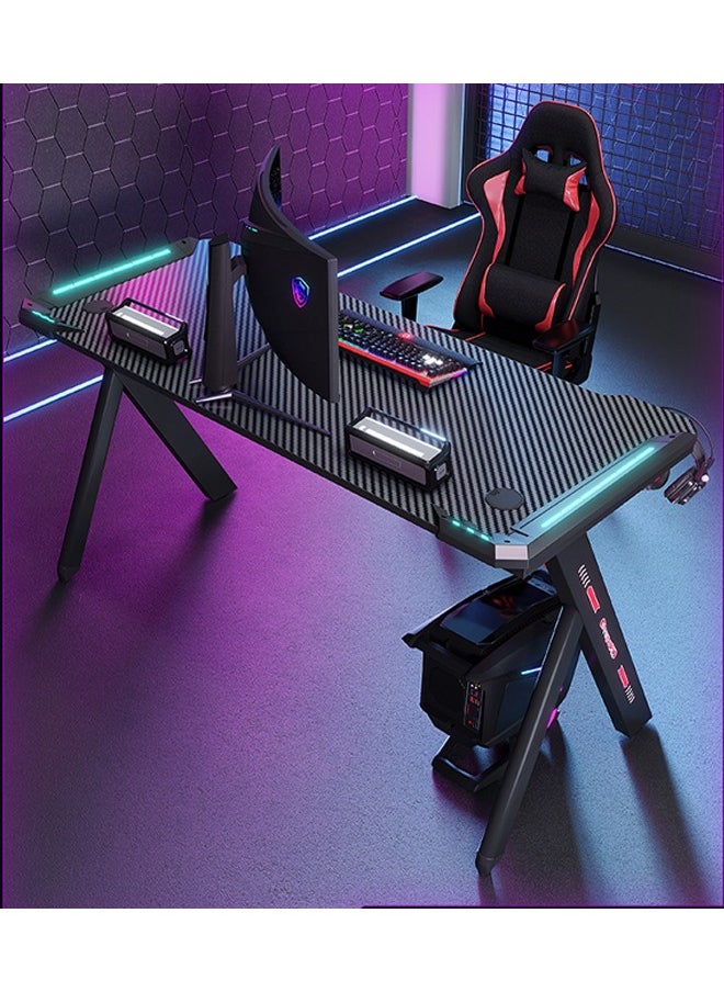 Ergonomic Gaming and Computer Desk with LED Lights 120 CM