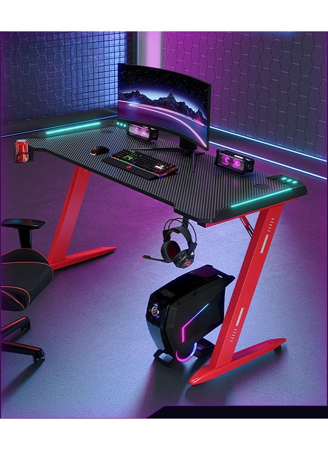 Ergonomic Gaming and Computer Desk with LED Lights 120 CM