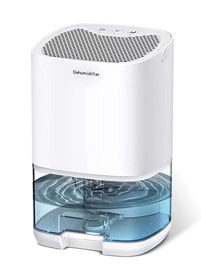 Home Dehumidifier 1000ML Dehumidifier for 2500 cu ft (260 sq ft) Two Working Modes and 7 Color LED Lights Silent Portable Mini Dehumidifier for Basement Bedroom Bathroom Cabinet RV (White)