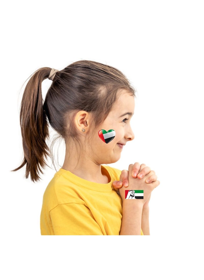 UAE National Day Temporary Tattoo Stickers–Perfect For Celebrating UAE National Day,Parties,School Events And Corporate Celebrations–UAE-Themed Tattoo Stickers For National Day