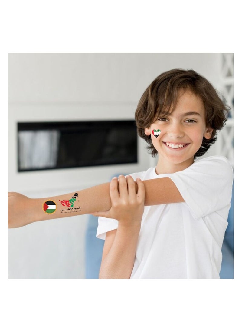 UAE National Day Temporary Tattoo Stickers–Perfect For Celebrating UAE National Day,Parties,School Events And Corporate Celebrations–UAE-Themed Tattoo Stickers For National Day