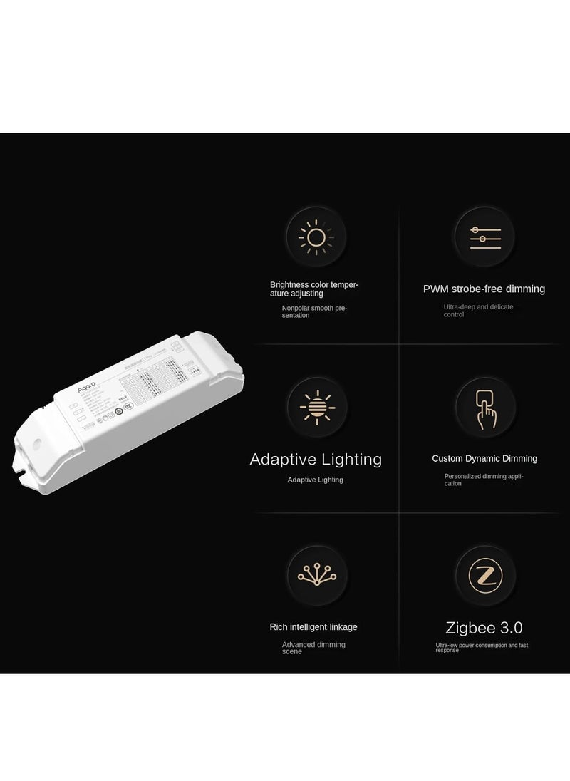 Aqara T1 Pro Smart Dimmer Controller, Adjustable Color Temperature, PWM Flicker-Free Dimming, Remote Control ,Dual Color Temperature Driver