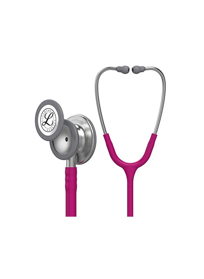 3M Littmann® Classic III Monitoring Stethoscope, Raspberry Tube, Stainless Stem and Headset, 27 inch, 5648