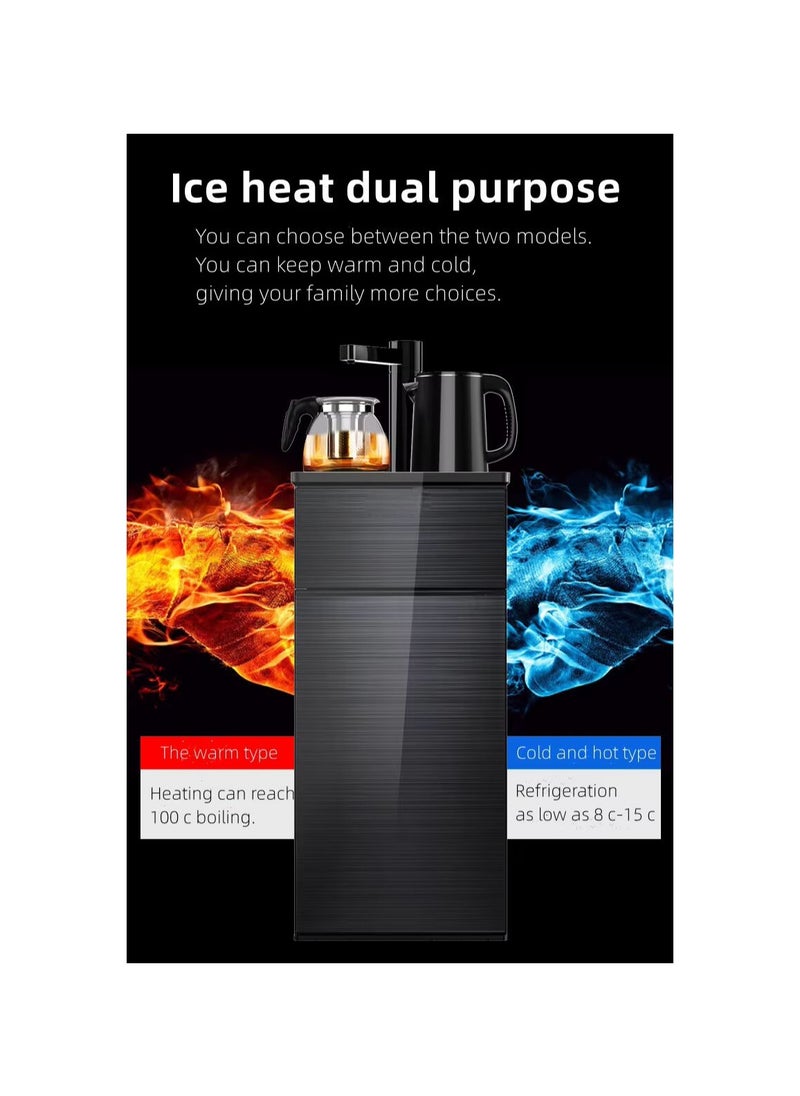 Intelligent Water Dispenser with Bottom Loading  Hot, Cold & Room Temperature Options ,Vertical Tea Bar Machine with Remote Control ,Smart Temperature Sensor, Durable for Home, Office & Kitchen