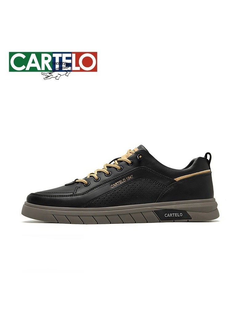 New CARTELO Sports And Leisure Shoes Low Cut Solid Color Business Board Shoes