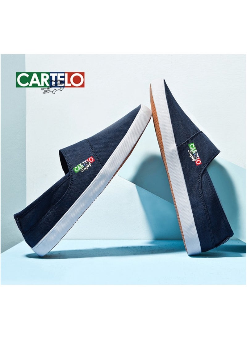 New CARTELO Sports And Leisure Shoes Low Cut Solid Color Business Board Shoes