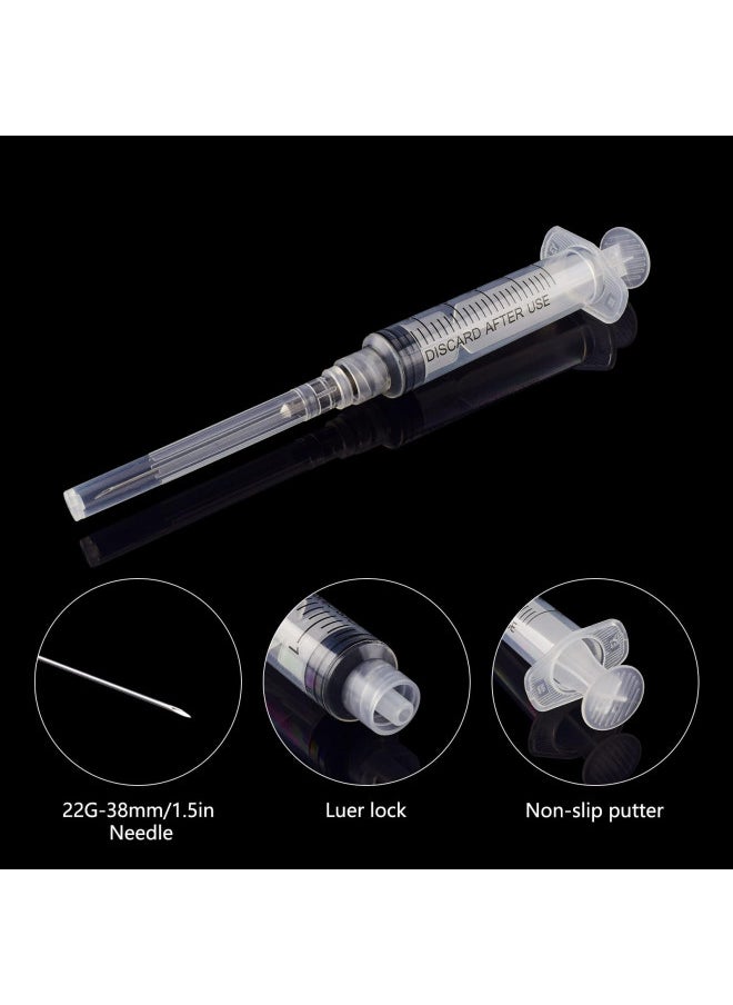 5cc/ml 22G Syringe with Needle Laboratory Tools, Each Individually Wrapped-Pack of 20