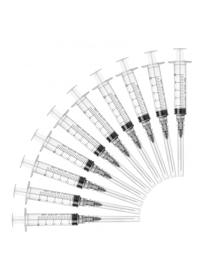 5cc/ml 22G Syringe with Needle Laboratory Tools, Each Individually Wrapped-Pack of 20