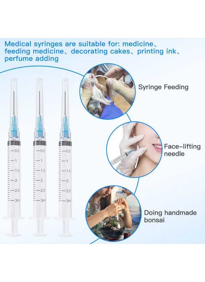 3ML Disposable syringe with Needle, Individually Wrapped (23Ga 25mm/1.0inch, Pack of 20)