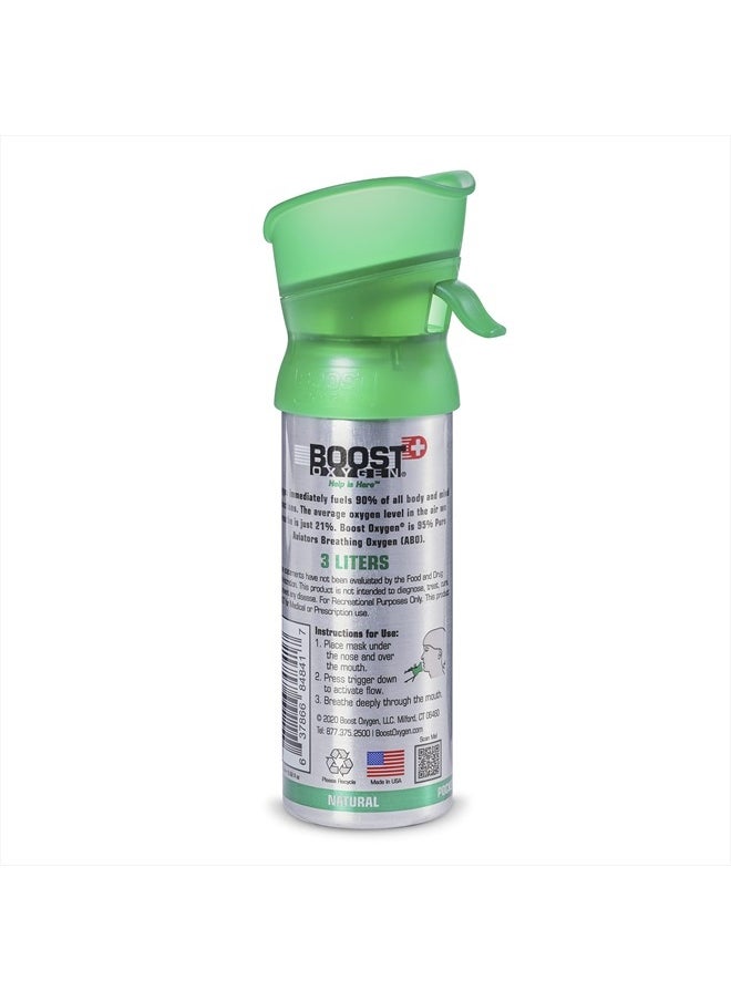 Pocket Size Natural 3L Canister | Respiratory Support for Aerobic Recovery, Altitude, Performance & Health (6 Pack)