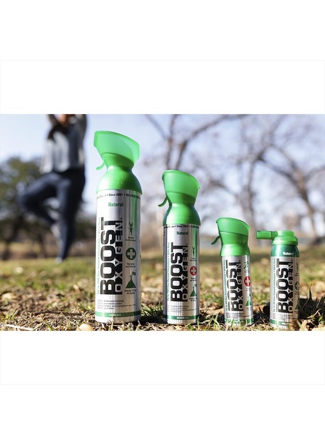 Pocket Size Natural 3L Canister | Respiratory Support for Aerobic Recovery, Altitude, Performance & Health (6 Pack)