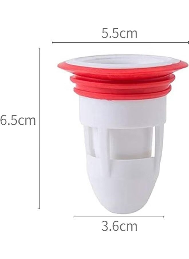 4PCS Floor Drain Cover, Anti-odor Floor Drain, Rubber Floor Drain, Shower Waste Water Drainer, No Filter Deodorant, Anti-clogging Backflow, Preventer Sewer Floor Drain Core for Bathroom Kitchen