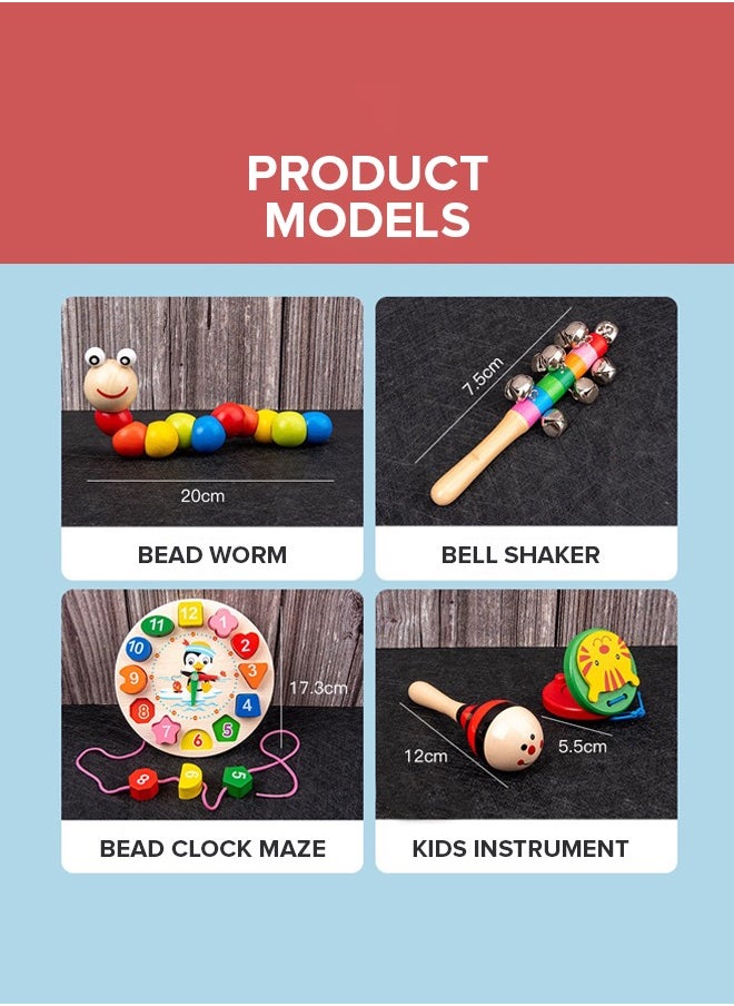 Baby Toys Set Musical Instrument Set Early Education Interactive Learning Beads Blocks Maze Toys for Toddlers