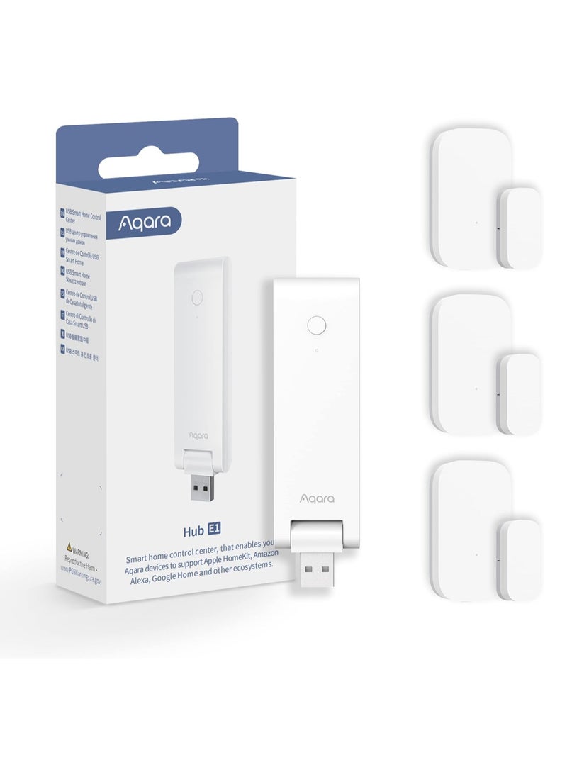 Aqara 3 Door and Window Sensor & Hub E1 Kit Zigbee