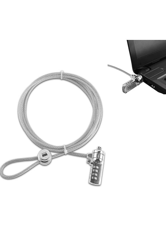 Computer Laptop Cable Lock，Laptop password lock 2m computer lock zinc alloy computer encryption anti-theft lock steel wire rope computer lock