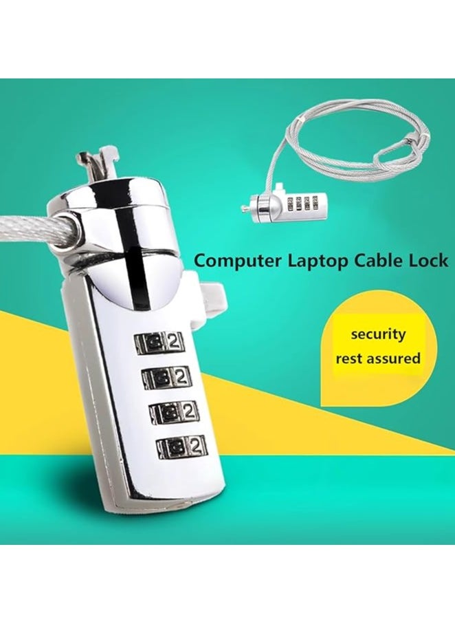 Computer Laptop Cable Lock，Laptop password lock 2m computer lock zinc alloy computer encryption anti-theft lock steel wire rope computer lock