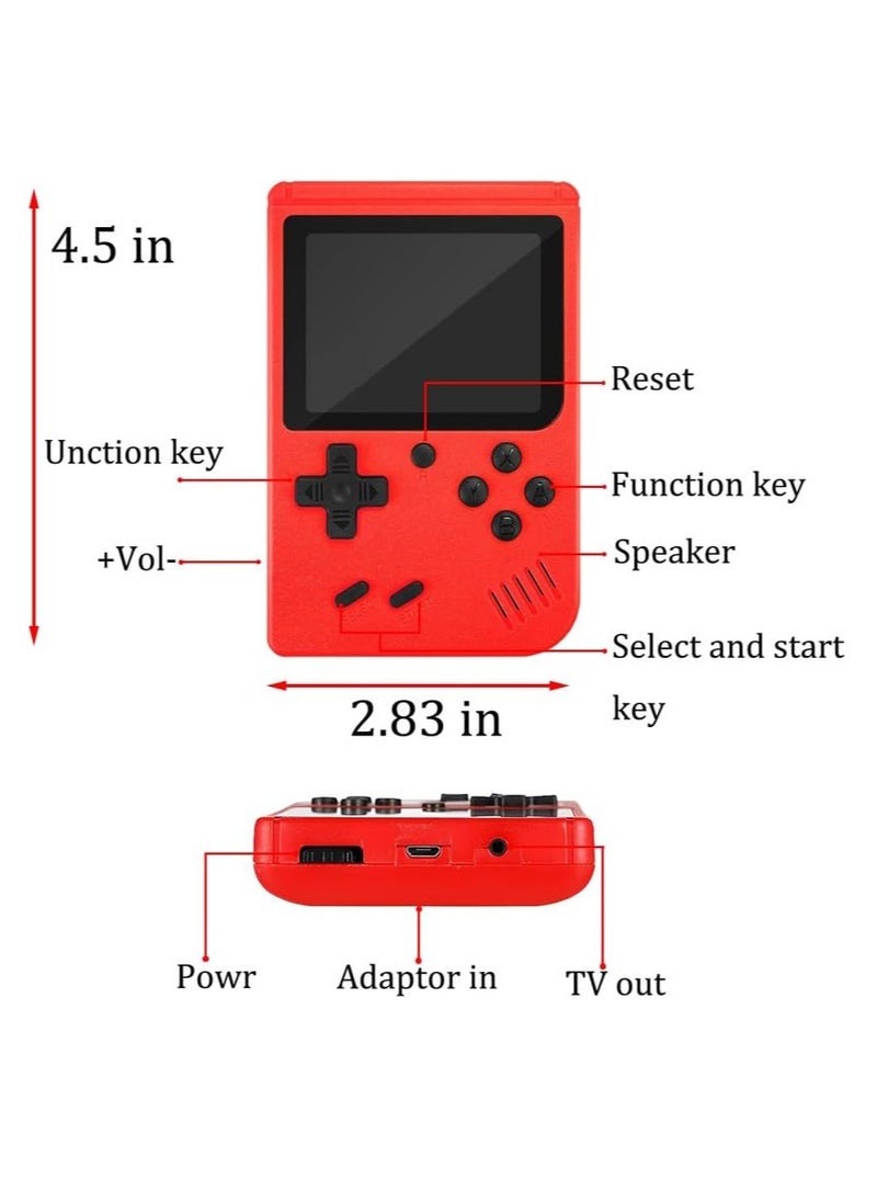 Portable Retro Gaming Console with 500 Built-In Games, Dual Player Mode, TV-Out Support & Included Controller – Handheld System with HDMI Connectivity for Home and Travel