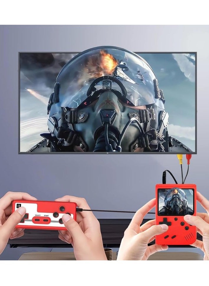 Portable Retro Gaming Console with 500 Built-In Games, Dual Player Mode, TV-Out Support & Included Controller – Handheld System with HDMI Connectivity for Home and Travel