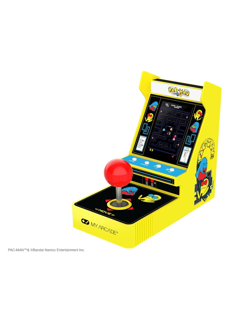 My Arcade Pac-Man Joystick Player:Officially Licensed Retro Gaming Console, 2 Game Modes Classic Arcade Machine, Portable Game for Kids and Adults