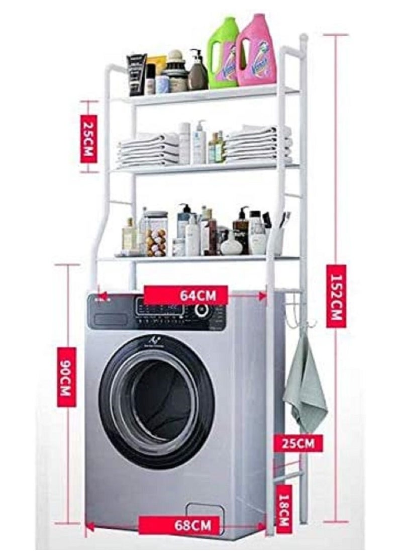 Bathroom Storage Rack Floor Stand 68cm Width Models 3 Layers Washing Machine Rack