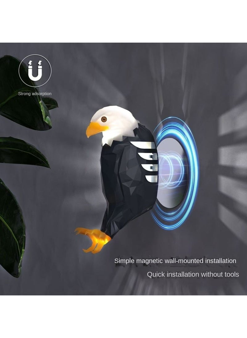 Eagle Light Decorative Lamp Kids Night Light Mood Light LED Wall Light Magnetic LED Wall Mounted Eagle Light with Remote Control, USB Rechargeable, Battery Powered and Removable Rechargeable Eagle Light Suitable for Indoor, Bedroom, Living Room, Hallway, Office