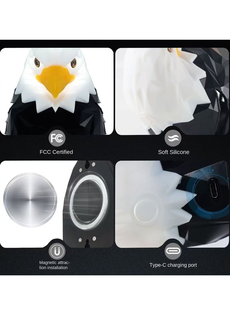 Eagle Light Decorative Lamp Kids Night Light Mood Light LED Wall Light Magnetic LED Wall Mounted Eagle Light with Remote Control, USB Rechargeable, Battery Powered and Removable Rechargeable Eagle Light Suitable for Indoor, Bedroom, Living Room, Hallway, Office