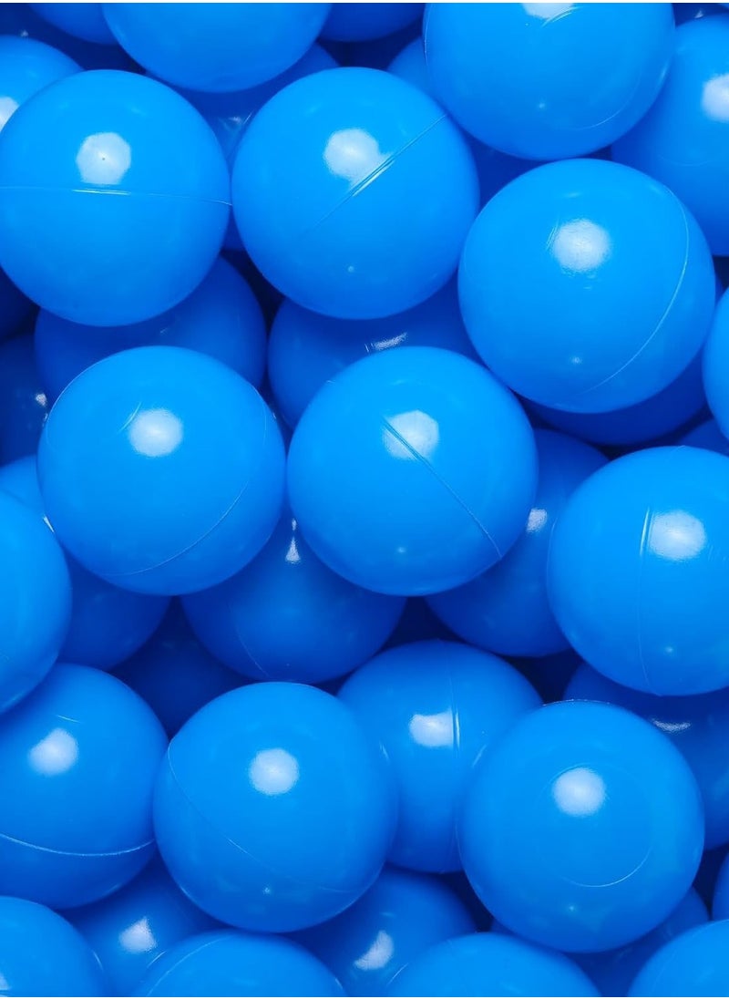 Ocean Fun Balls in Vibrant Blue - 100 Pcs Soft Plastic Balls for Kids - Perfect for Tent, Swim Pit, Pool & Bathtub - 7cm