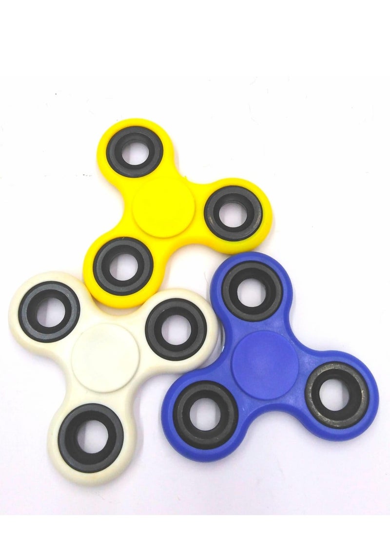 Hand Fidget Spinners, Assorted Colours, Set of 12, Plastic