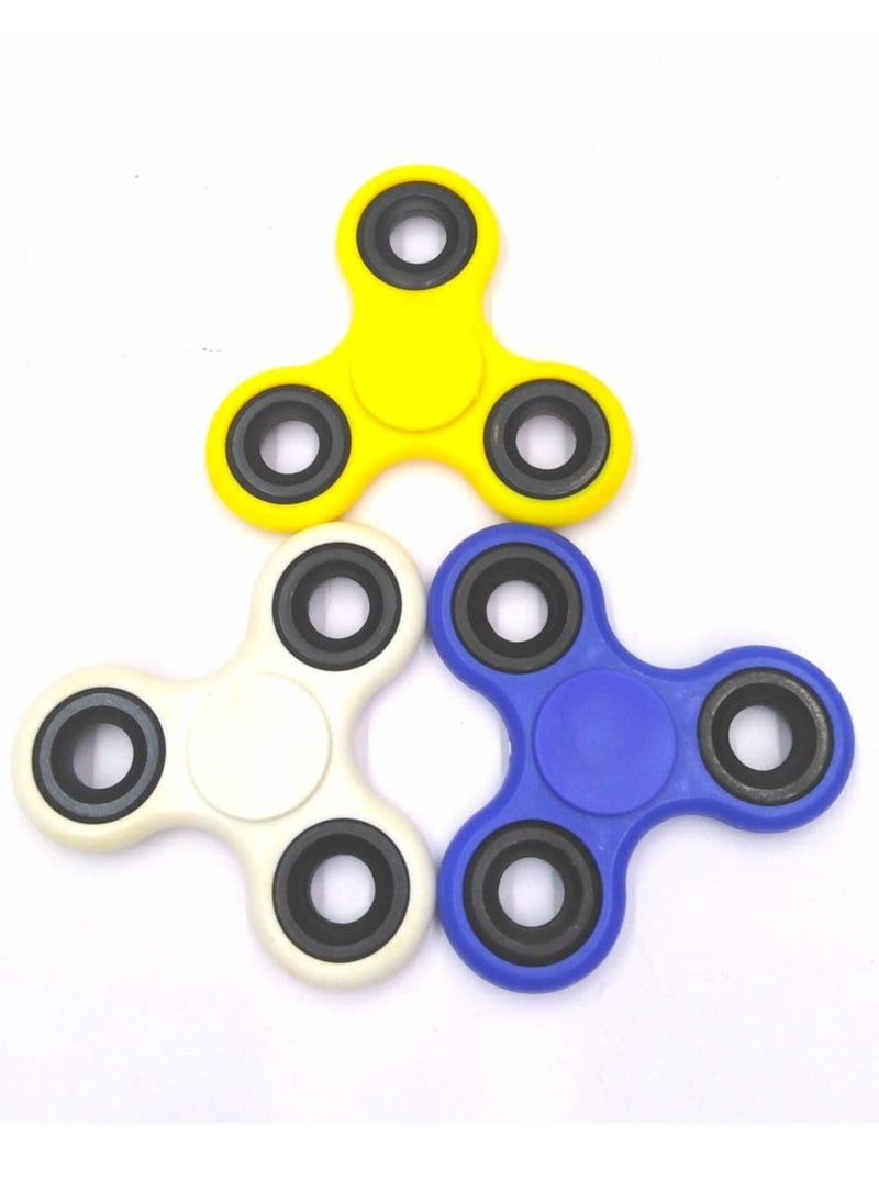 Hand Fidget Spinners, Assorted Colours, Set of 12, Plastic