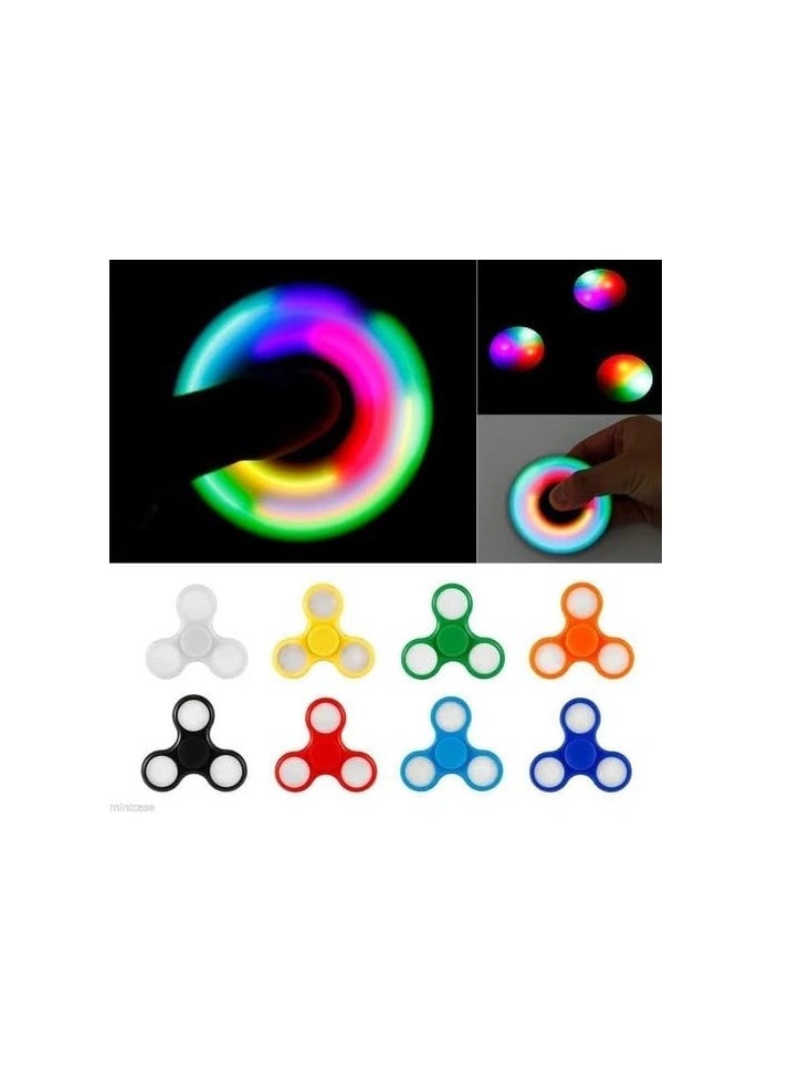 Light Led Hand Fidget Spinner Toys, Set of 4, Assorted Colours