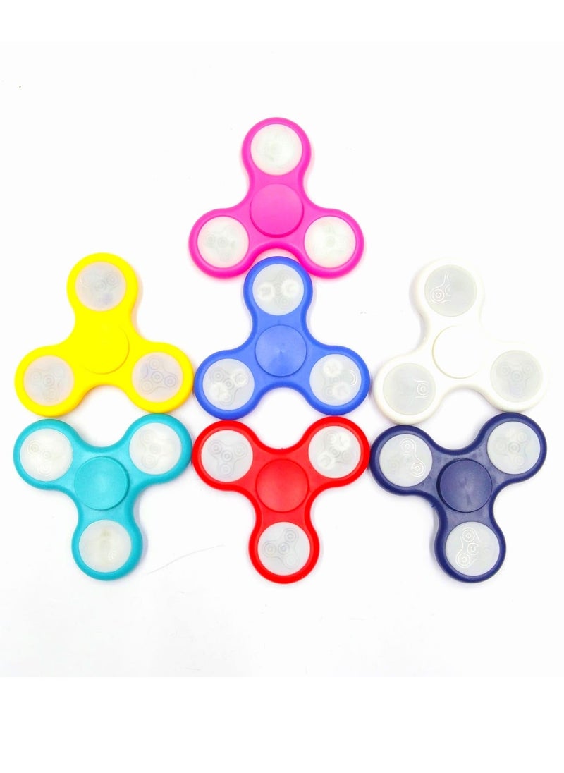 Light Led Hand Fidget Spinner Toys, Set of 4, Assorted Colours