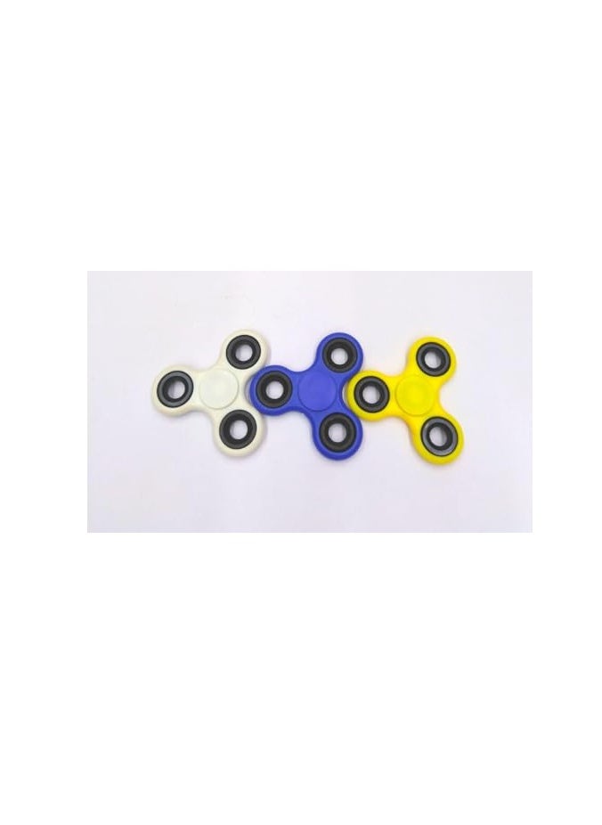 Hand Spinner Toys, Set of 6, Yellow, White, Blue