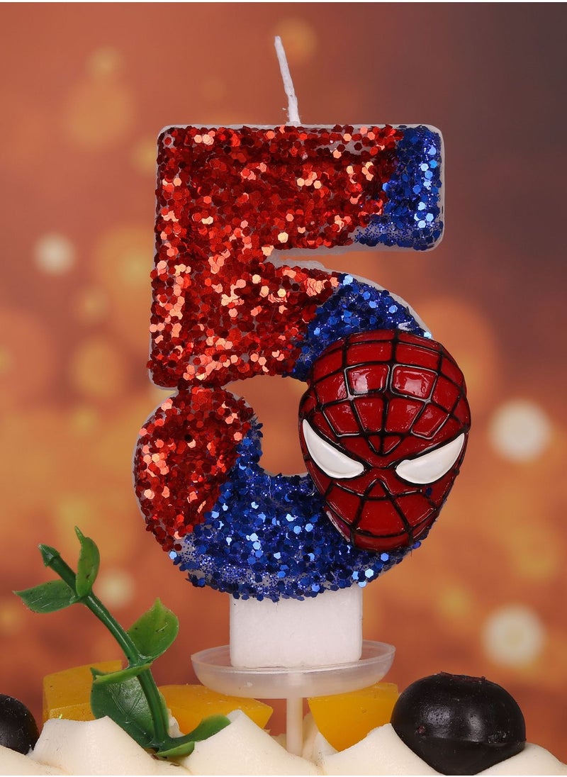 Digital Candle Birthday Spider Man Birthday Cake