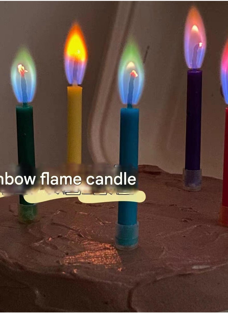 Colorful Flame Candle Party Creative Rainbow Birthday Colorful Flame Candle