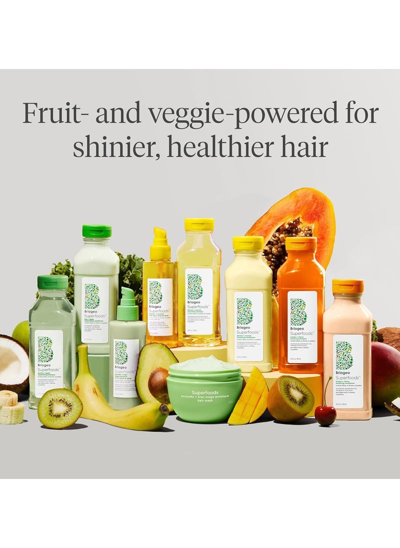 Superfoods Matcha and Apple Replenishing Shampoo Supports Healthy Balanced Hair and Scalp Vegan Phalate and Paraben Free  369ml