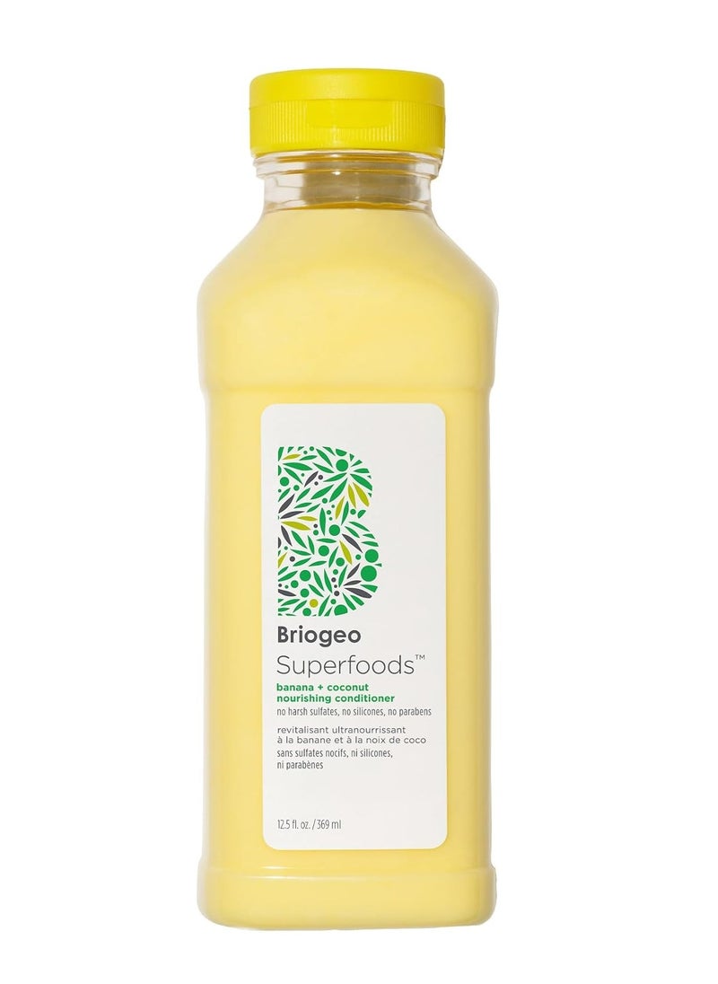 Superfoods Banana Coconut Nourishing Conditioner Replenish Dull Dry Hair and Supports Healthy Hair and Scalp Vegan Phalate and Paraben Free 369ml