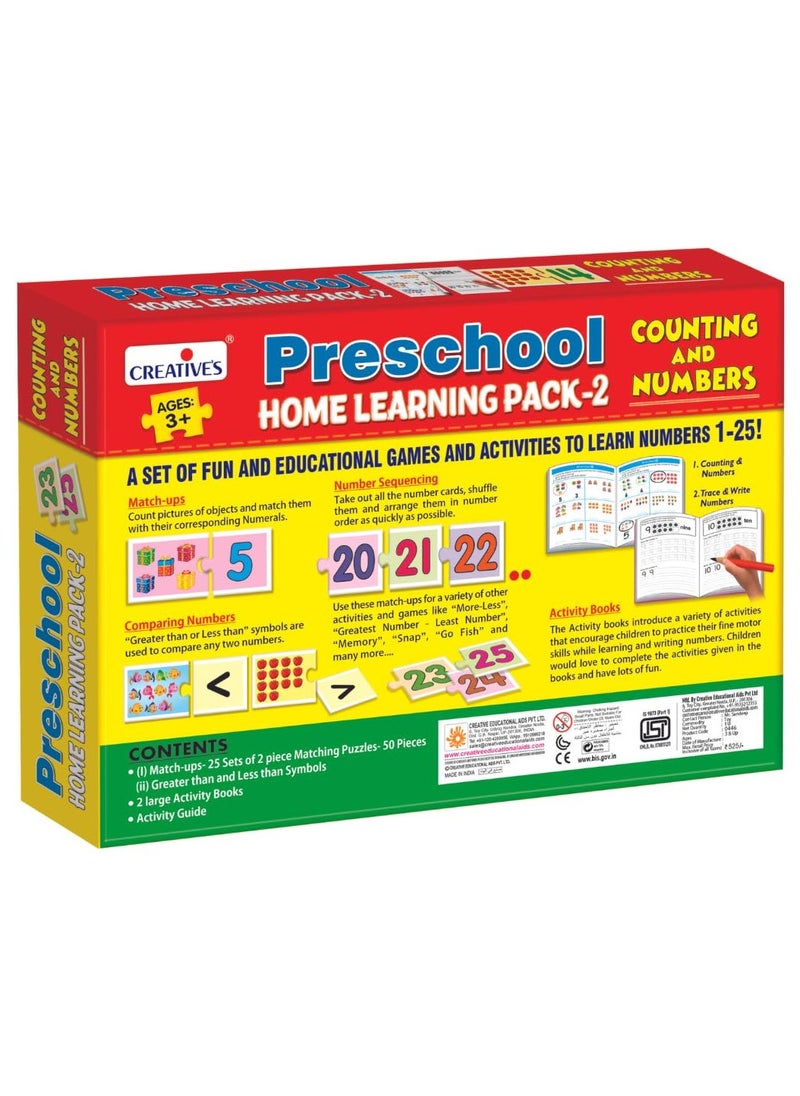 Creative's Preschool Home Learning Pack-2| Counting & Numbers | Early Leaner Puzzles for Kids | Pre-School Learning Game for Kids | Activity Educational Games | Ages -3 Years