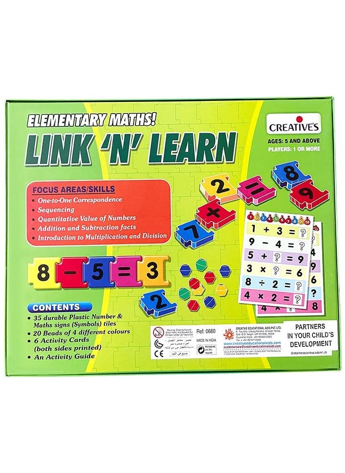 Creativie's Link N Learn Elementary Math’s | Introduction to Multiplication & Division |Mathematics Learning Game | Educational Game for Kids 5 & Up