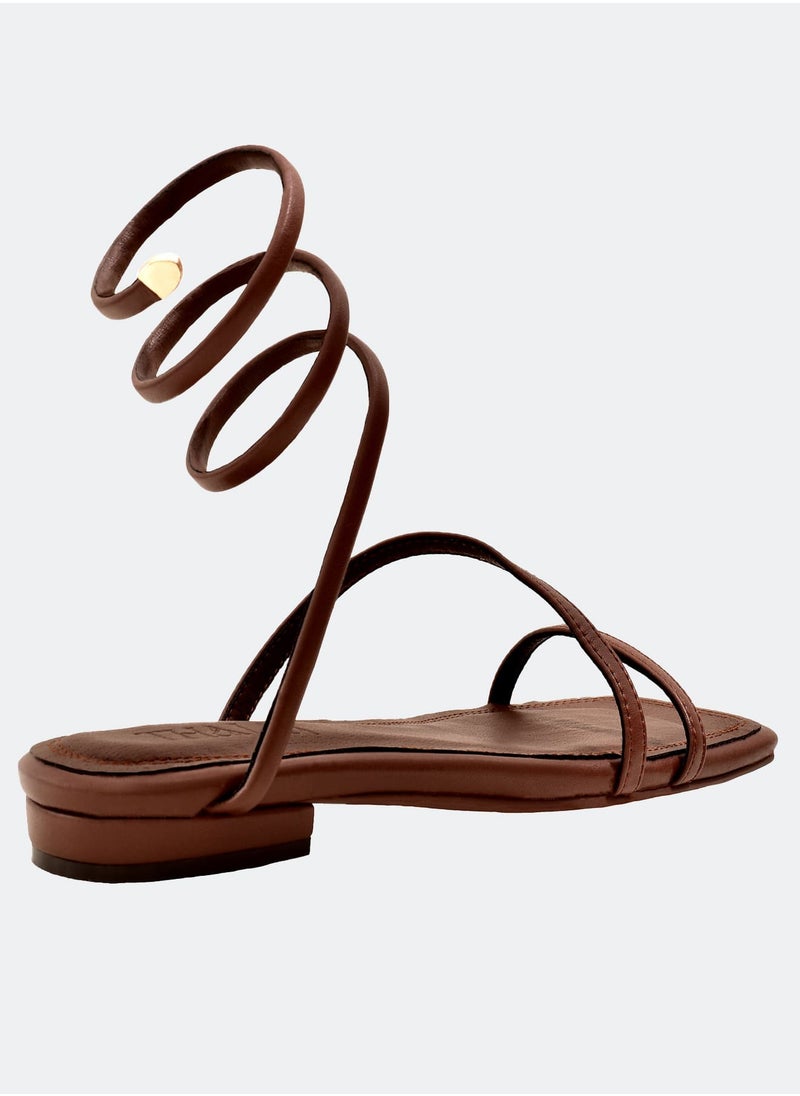 Spiral Sandal - Brown