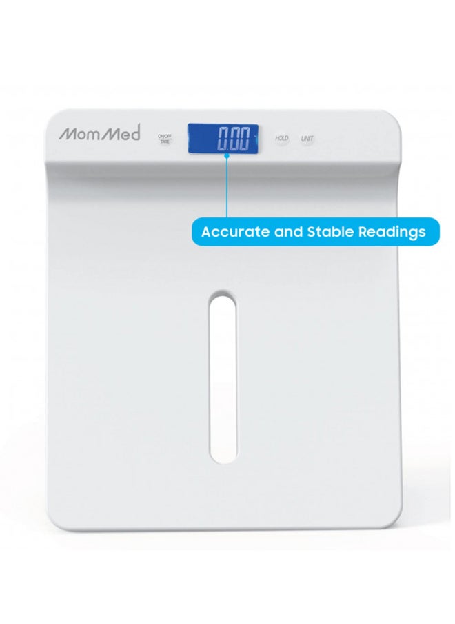 MomMed Pet Scale, Multi-Function Toddler Scale, Digital Pet Scale, Small Animals Scale with Hold Function, Blue Backlight, Weight and Height Track (29 inch)