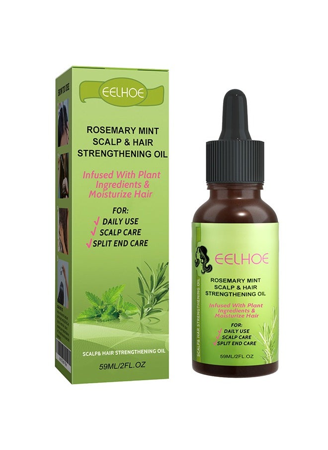 Rosemary Mint Scalp& Hair Strengthening Oil,Hair Loss Treatments, Aids against Hair-thining, Hair Regrowth Treatment 59ml